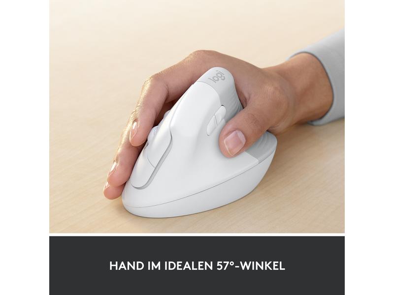 Logitech Ergonomische Maus Lift for Business Off-white