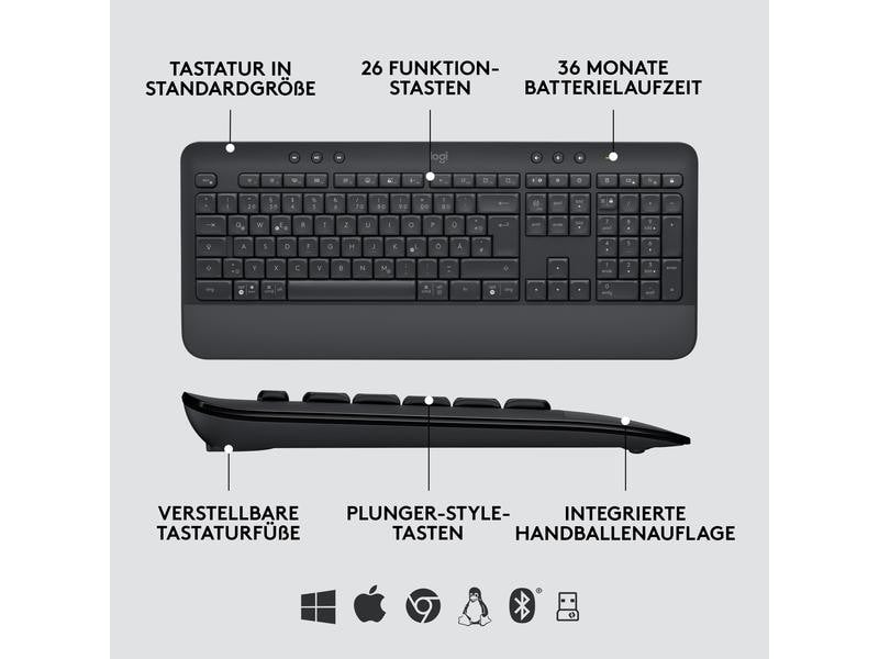 Logitech Tastatur-Maus-Set MK650 Combo for Business US-Layout