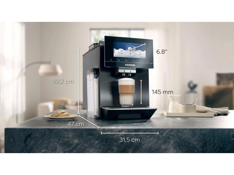 Siemens Machine à café automatique EQ 900 TQ907D03 en acier inoxydable