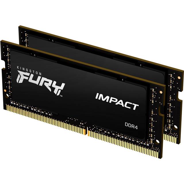 Kingston Fury Impact, SO-DIMM, DDR4, 64GB (2 x 32GB), 3200MHz - schwarz