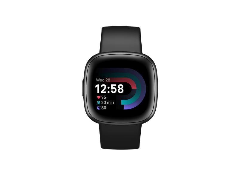 Fitbit Montre de sport GPS Versa 4 Smartwatch Noir/Noir