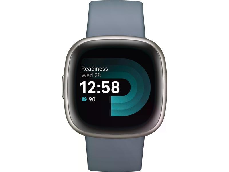 Fitbit GPS-Sportuhr Versa 4 Smartwatch Dunkelblau/Silber