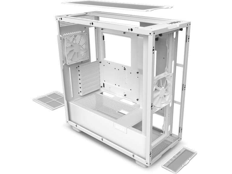 NZXT Boîtier d’ordinateur H7 Blanc mat