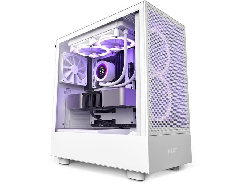 NZXT Boîtier d’ordinateur H5 Flow Blanc mat