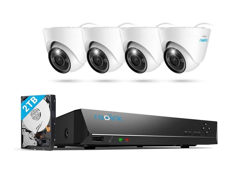 Reolink Überwachungsset NVS8-12MD4 Dome, inkl. 2TB Harddrive