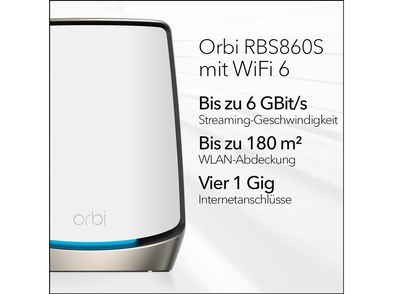 Netgear RBS860 Orbi Tri-Band WiFi 6 Mesh System Zusatz-Satellit