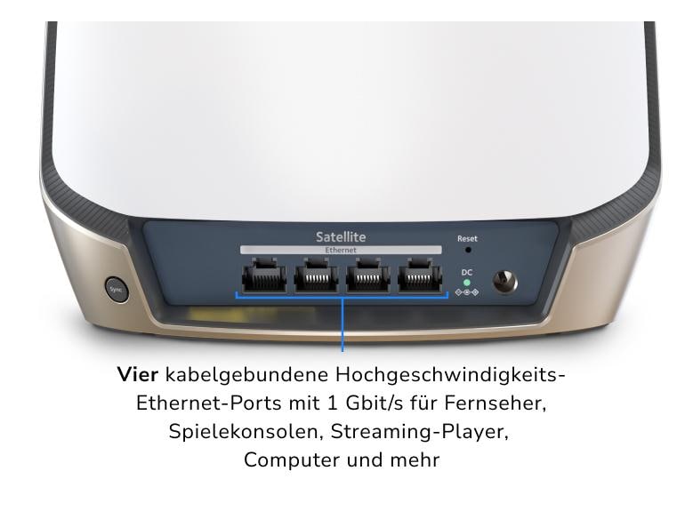 Netgear RBS860 Orbi Tri-Band WiFi 6 Mesh System Zusatz-Satellit