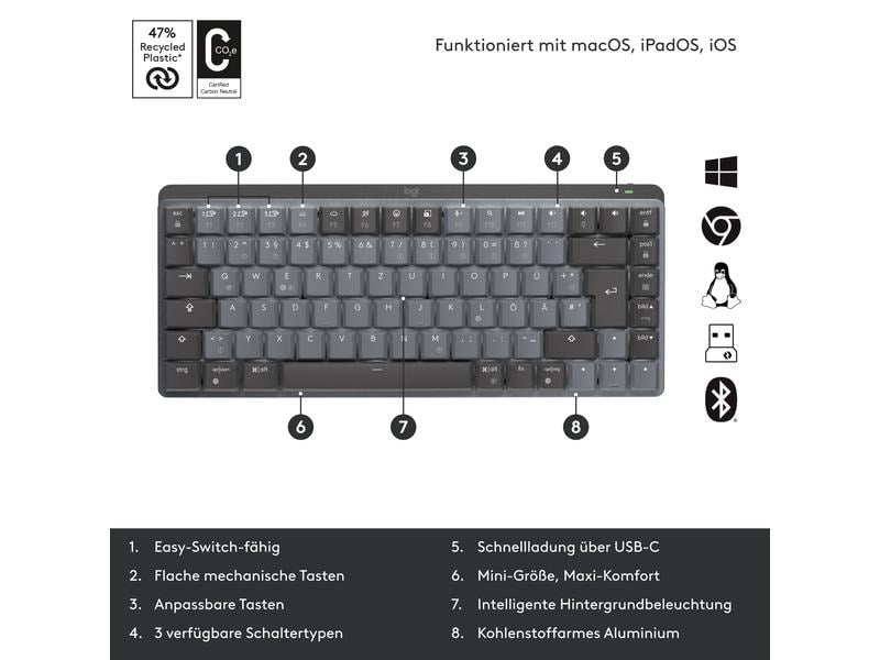 Logitech Tastatur MX Mechanical Mini