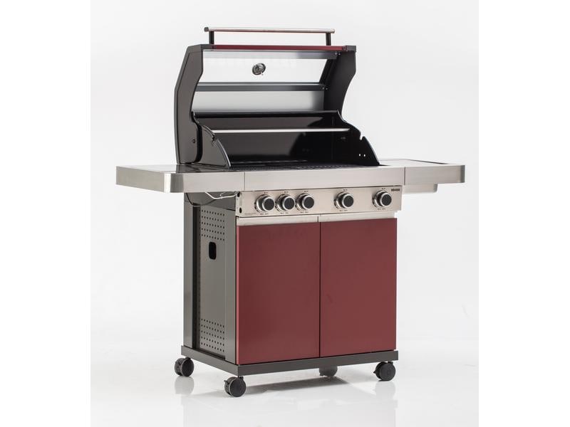 Masport Barbecue au gaz MB 4000, 4 brûleurs, rouge