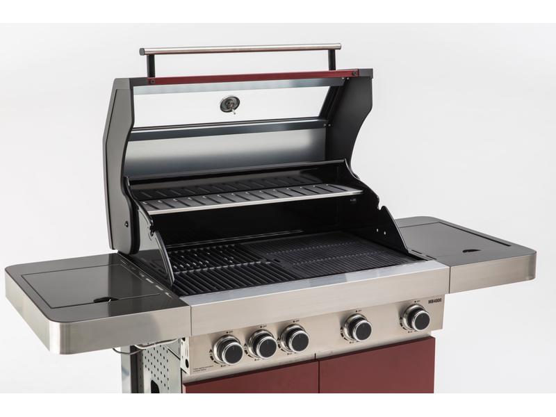 Masport Barbecue au gaz MB 4000, 4 brûleurs, rouge