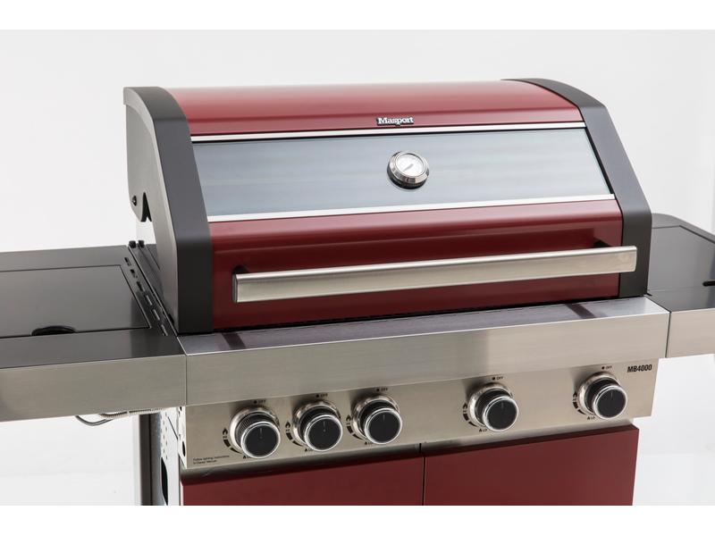 Masport Barbecue au gaz MB 4000, 4 brûleurs, rouge