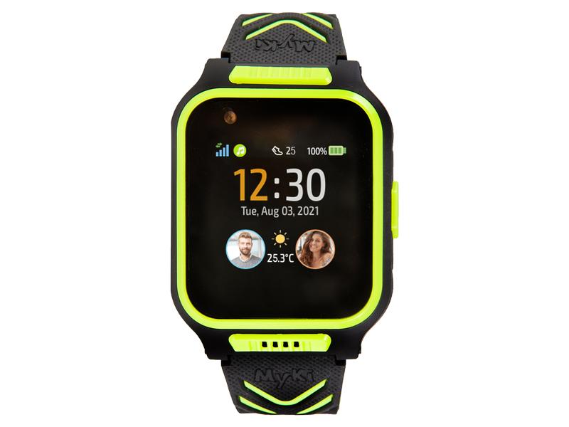 MyKi Smartwatch Montre GPS pour enfants MyKi 4 Noir/vert avec carte SIM