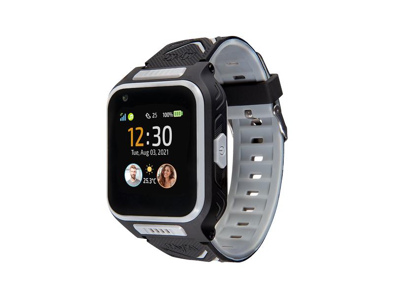 MyKi Smartwatch Montre GPS pour enfants MyKi 4 Noir/gris avec carte SIM