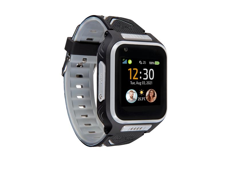 MyKi Smartwatch Montre GPS pour enfants MyKi 4 Noir/gris avec carte SIM