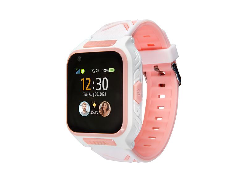 MyKi Smartwatch Montre GPS pour enfants MyKi 4 Blanc/rose avec carte SIM