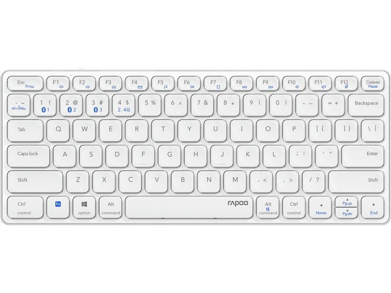 Rapoo Clavier radio E9600M ultraslim Blanc