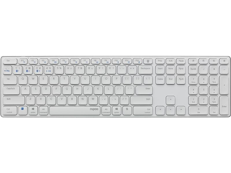 Rapoo Clavier E9800M ultraslim Blanc