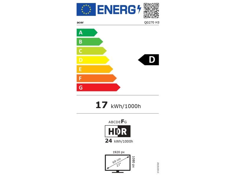 Acer Monitor Nitro QG270H3bix