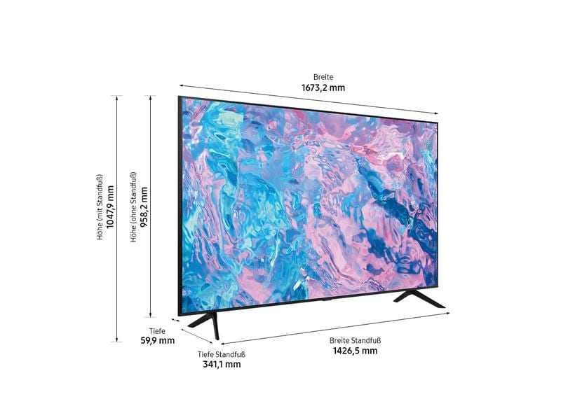 Samsung TV UE75CU7170 UXXN 75", 3840 x 2160 (Ultra HD 4K), LED-LCD