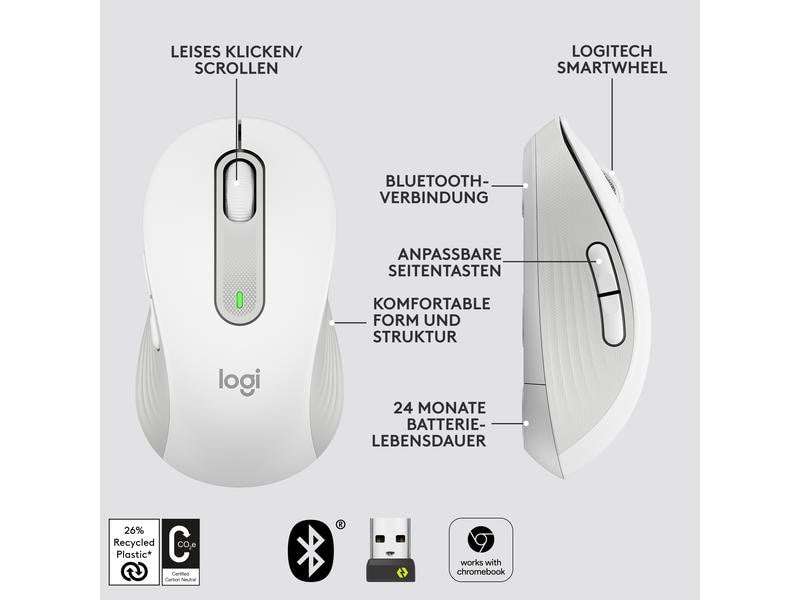 Logitech Souris Signature M650 Blanc