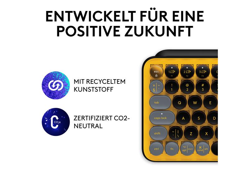 Logitech Tastatur POP Keys Blast Yellow