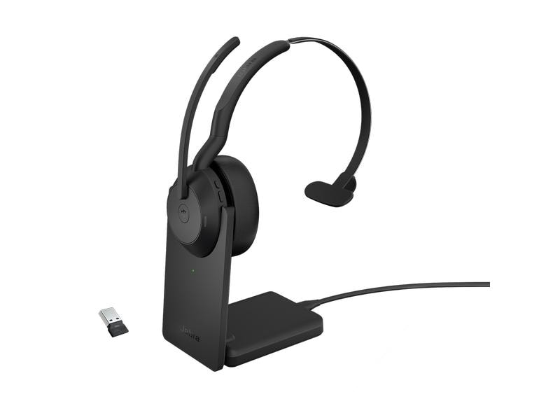 Jabra Casque Evolve2 55 Mono MS, USB-A, station de chargement incluse