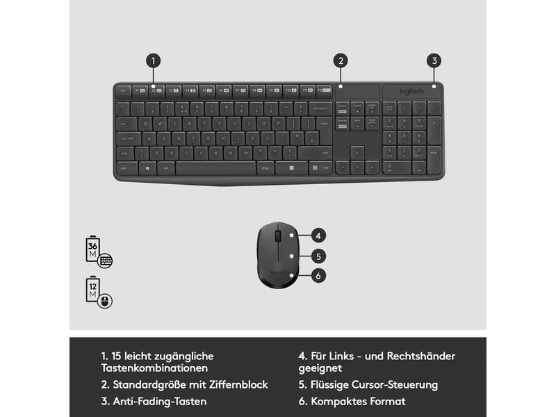 Logitech Ensemble clavier-souris MK235