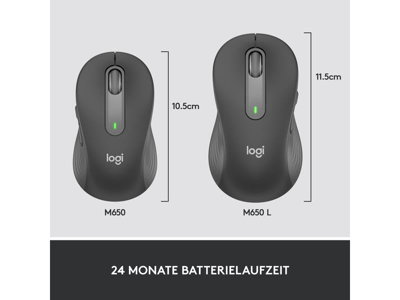 Logitech Maus Signature M650 L for Business Graphite