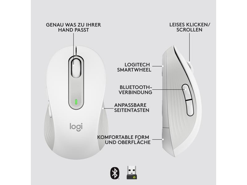 Logitech Maus Signature M650 for Business Weiss