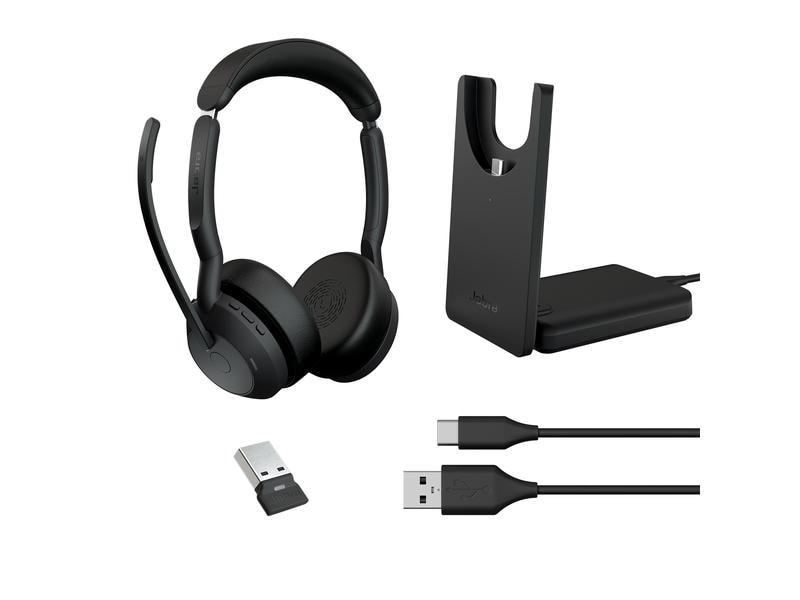 Jabra Headset Evolve2 55 Duo UC, USB-A, inkl. Ladestation