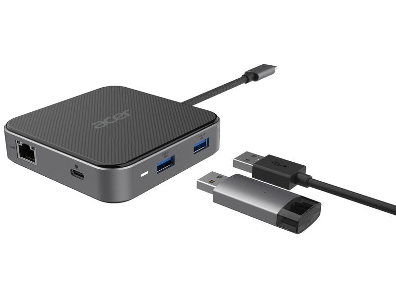 Acer Dockingstation USB-C Dock Multi Display Hub 8K Dongle 7-in-1