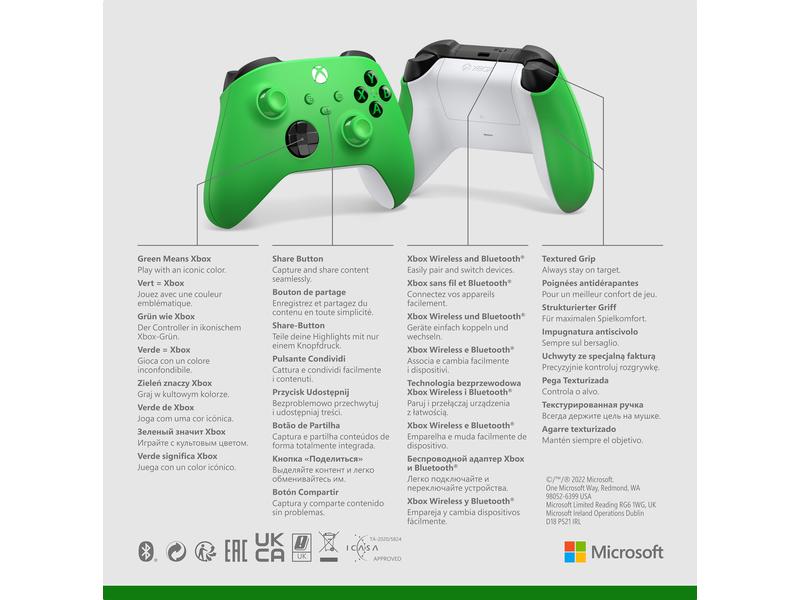 Microsoft Xbox Wireless Controller Velocity Green