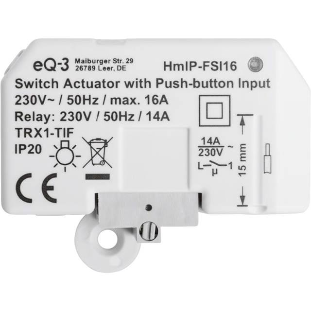 HomeMatic IP Funk-Schaltaktor mit Tastereingang, Unterputz