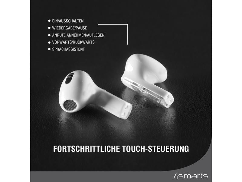 4smarts Écouteurs True Wireless In-Ear SkyBuds Lucid Blanc