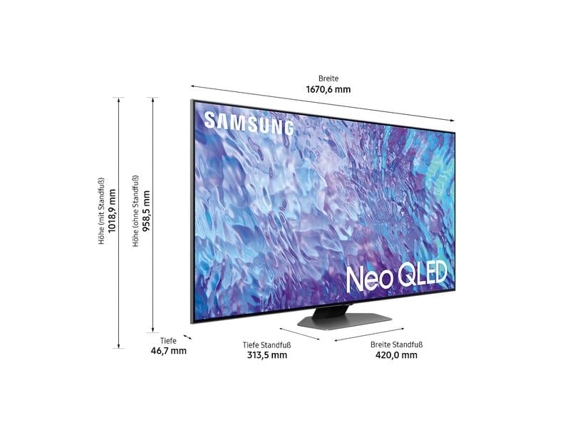 Samsung TV QE75Q80C ATXXN 75", 3840 x 2160 (Ultra HD 4K), QLED