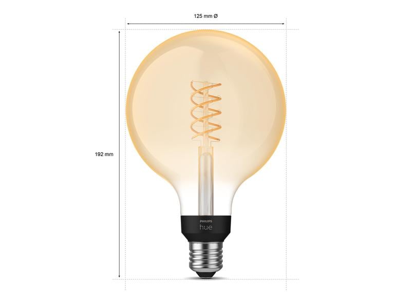 Philips Hue White E27 pack individuel filament Giant Globe 550 lm