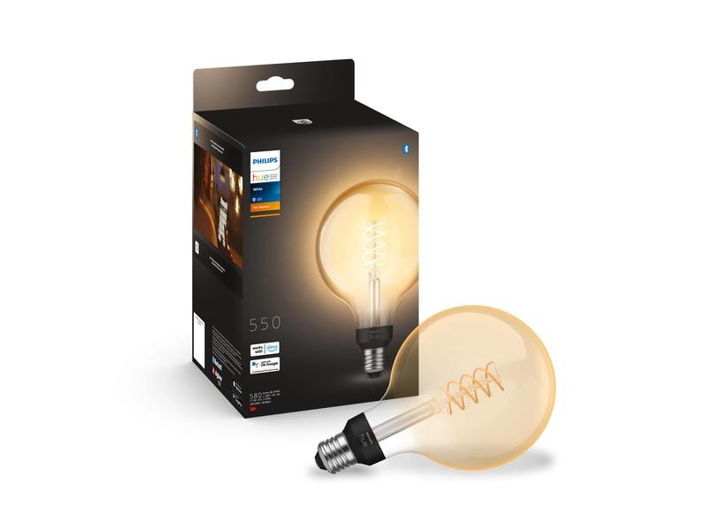 Philips Hue White E27 pack individuel filament Giant Globe 550 lm