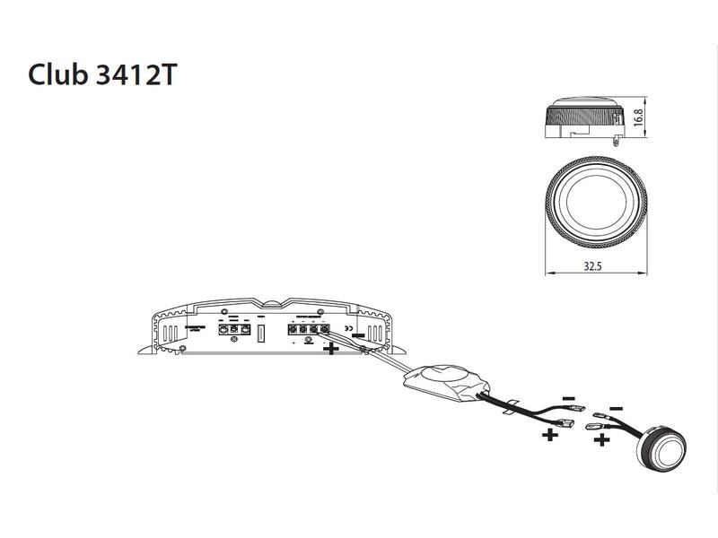 JBL Car coppia di diffusori a 2 vie Club 3412T, 0.75" (1.9 cm)