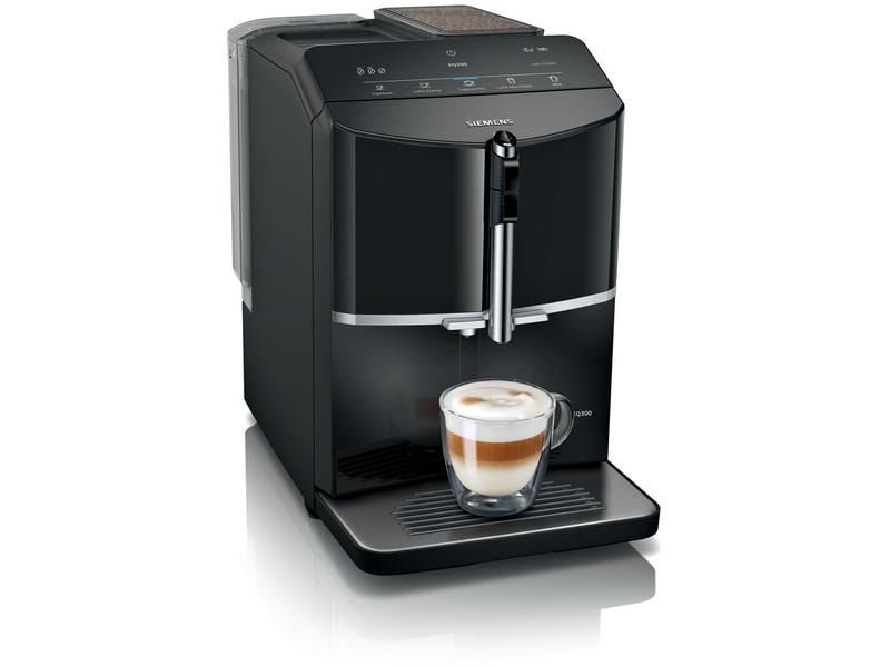 Siemens Machine à café automatique EQ300 Laque de piano noire TF301E19