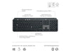 Logitech Tastatur MX Keys S Plus CH-Layout mit Handgelenkauflage