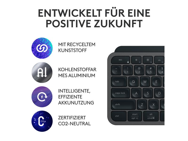 Logitech Clavier MX Keys S Plus CH-Layout avec repose-poignets