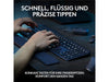 Logitech Tastatur MX Keys S Plus CH-Layout mit Handgelenkauflage