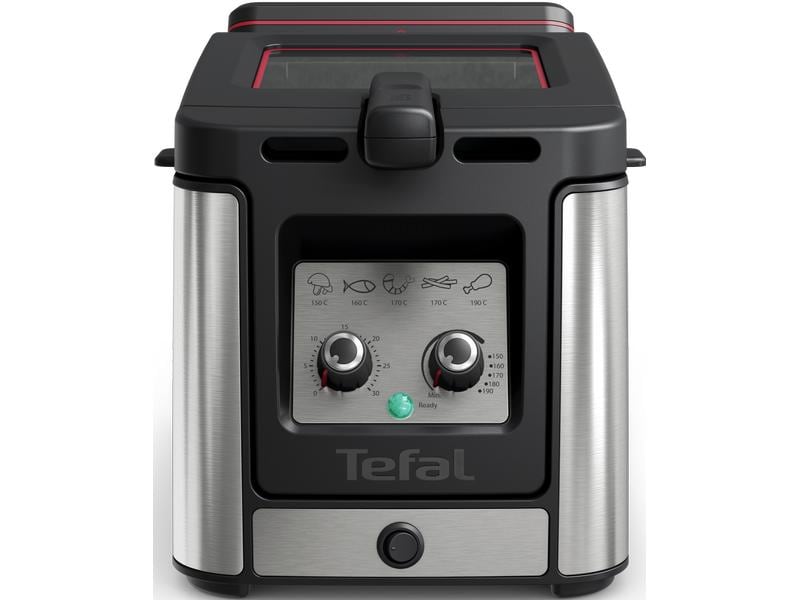 Tefal Friteuse Clear Duo FR600DCH 1.2 kg, Noir/Argenté