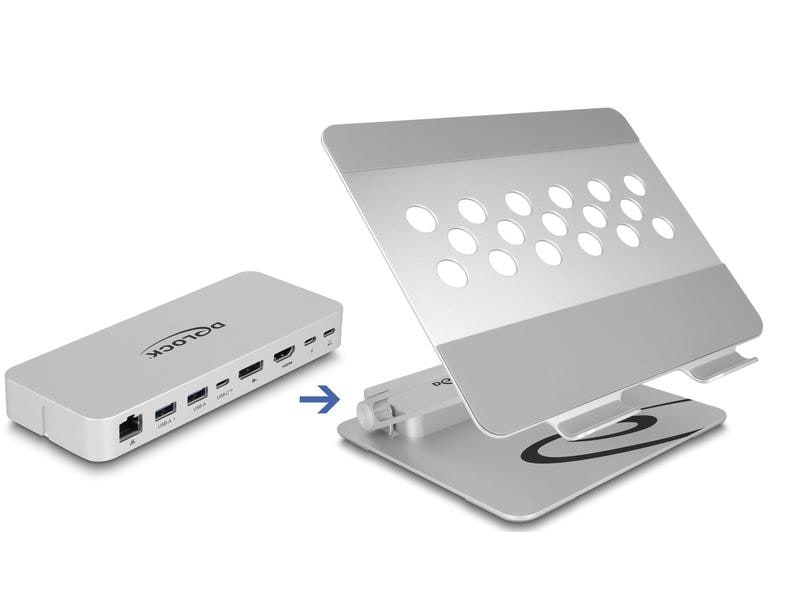 Delock Station d'accueil USB-C – HDMI/DP/LAN/USB-A PD 85W