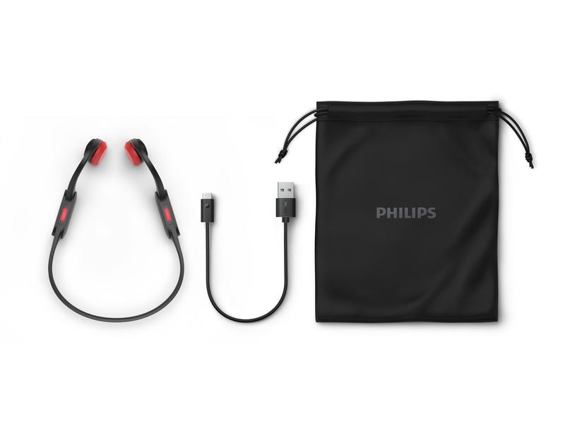 Philips Wireless Bone Conduction Kopfhörer TAA5608BK Schwarz