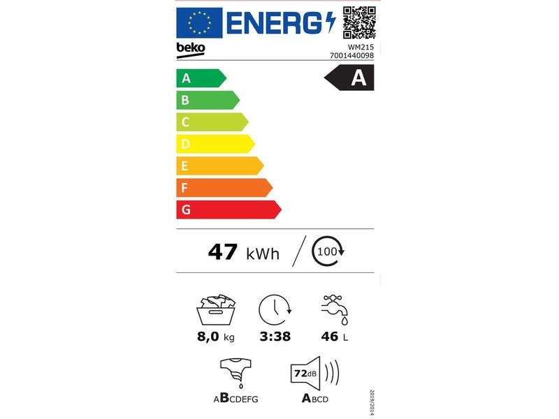 Beko Machine à laver WM215 Gauche