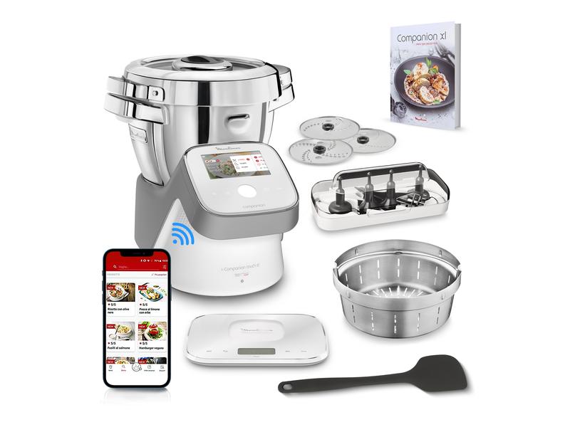 Moulinex Robot ménager i-Companion Touch XL Argenté/Blanc