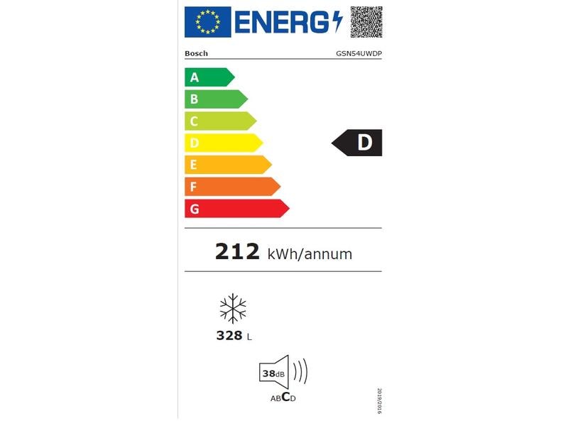 Bosch Congélateur GSN54UWDP Droite/Changeable