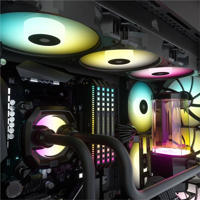 Corsair Boîtier d’ordinateur iCUE Midi Tower 5000X RGB TG Noir