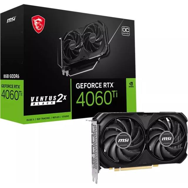 MSI GeForce RTX 4060 Ti Ventus 2X Black OC - 8GB